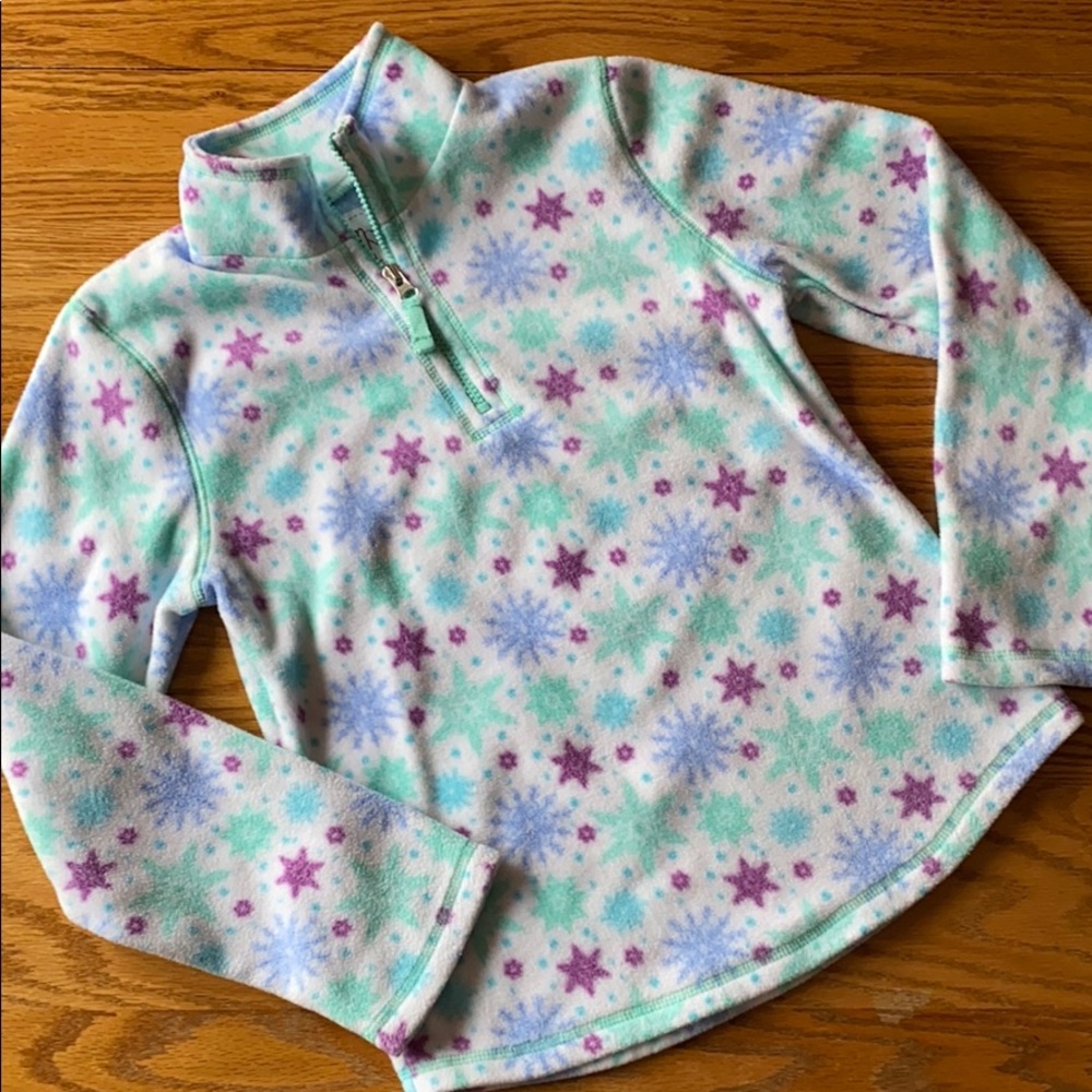 Girls Green Soda 1/4 Zip Fleece